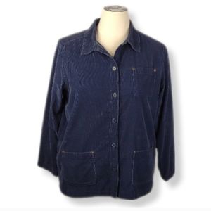 Classic Elements Navy Blue Corduroy Jacket